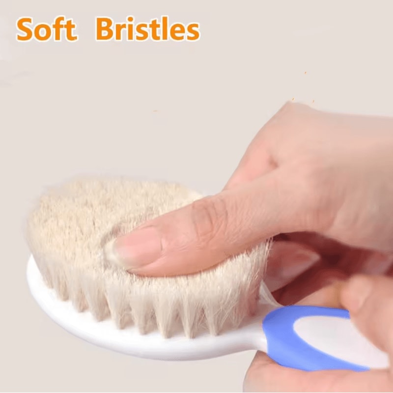 Gentle Baby Hair Brush Set For Newborns With Soft Bristles Comb 0