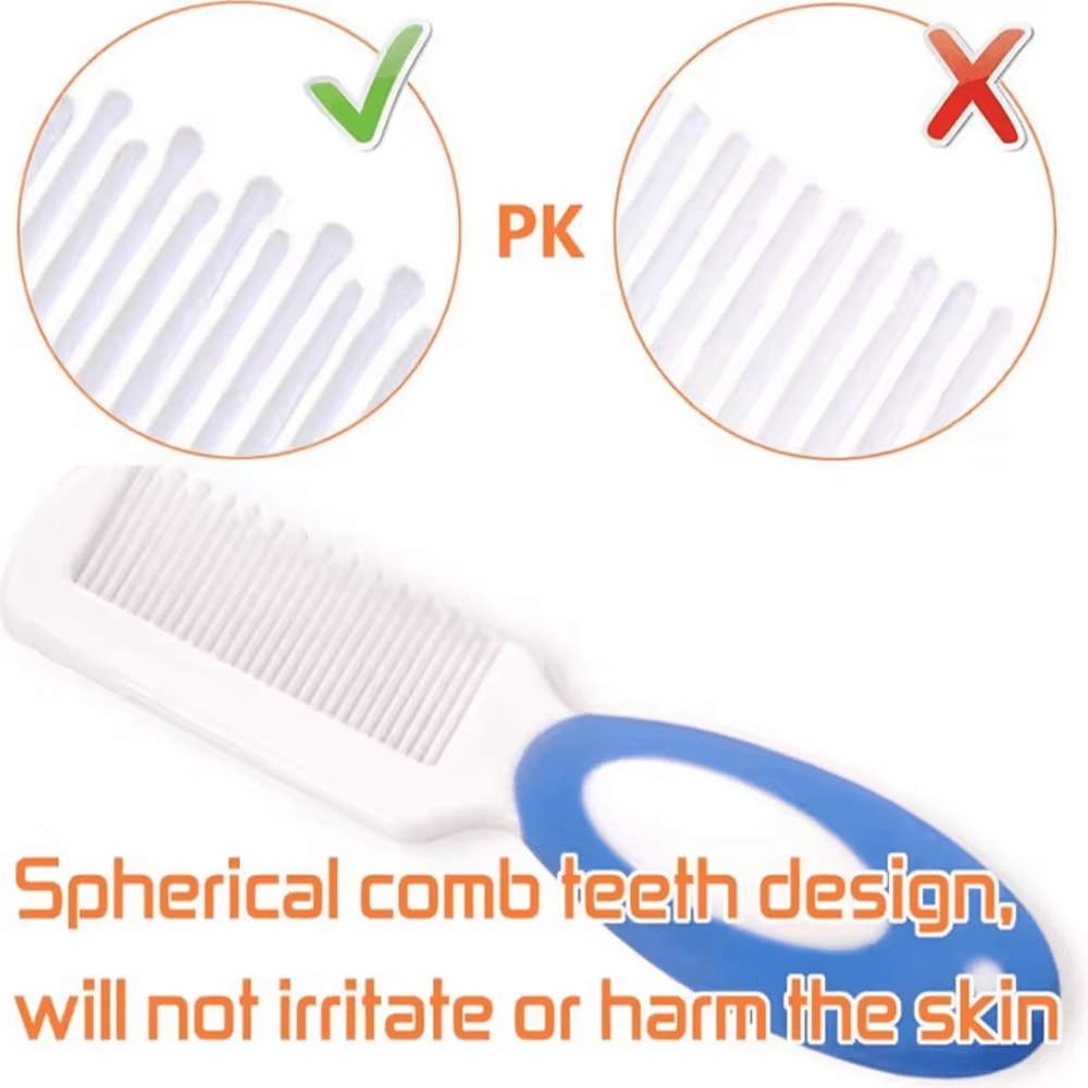 Gentle Baby Hair Brush Set For Newborns With Soft Bristles Comb 3