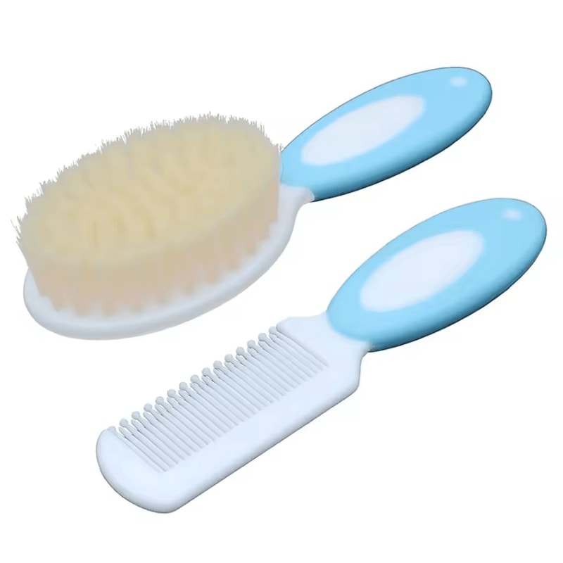 Gentle Baby Hair Brush Set For Newborns With Soft Bristles Comb 5