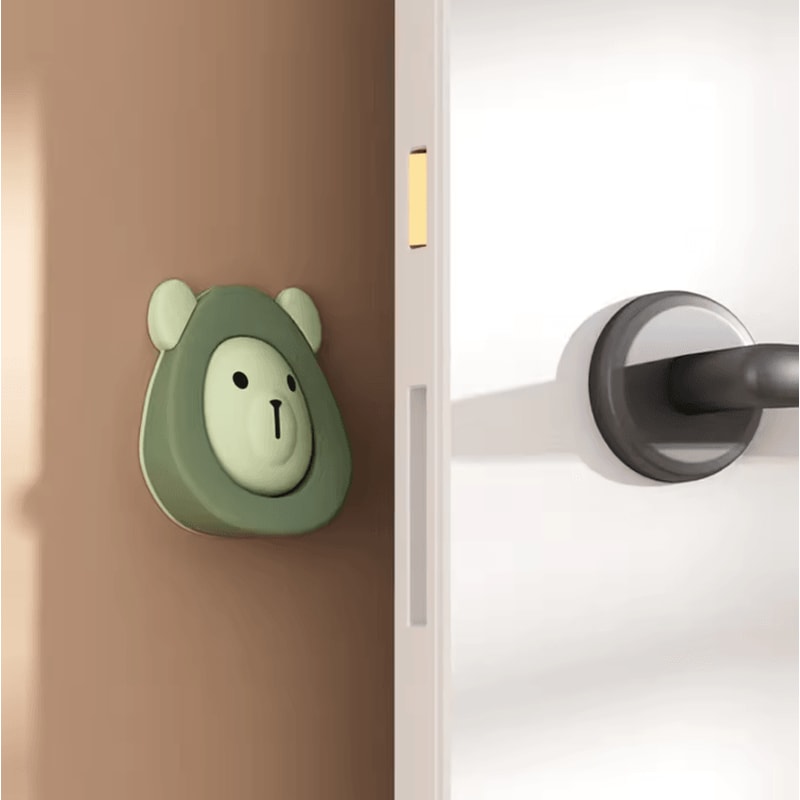 2in1 Bear Silicone Baby Door Stopper Finger Pinch Guard 2
