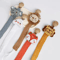Cute Wooden Cartoon Baby Pacifier Clip Chain For Secure Natural Comfort 2