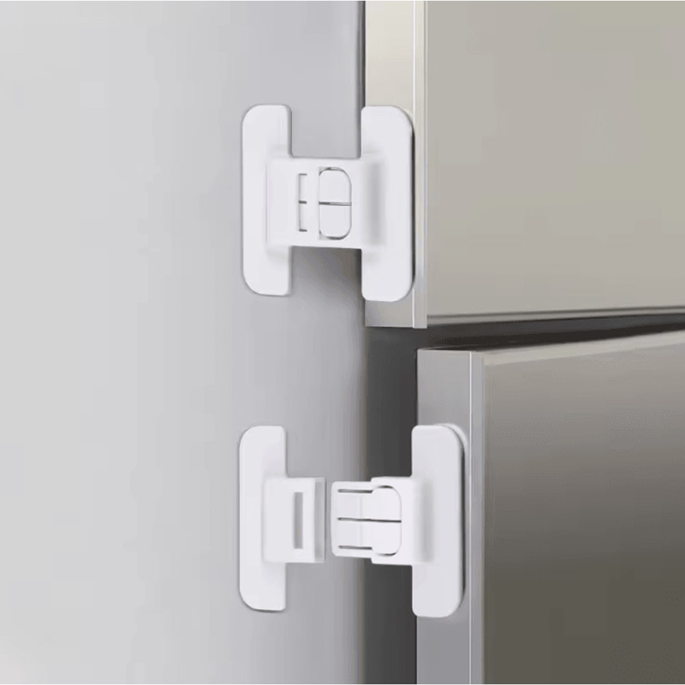 2PCS MultiUse Baby Safety Cabinet Refrigerator Locks For Childproof Protection 1