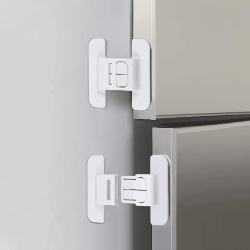 2PCS MultiUse Baby Safety Cabinet Refrigerator Locks For Childproof Protection 1