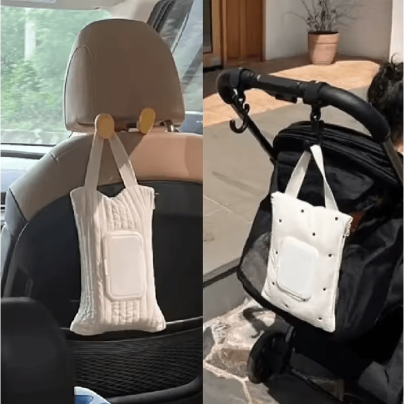 Cute Car Stroller Hanging Tissue Holder For Easy OntheGo Access 1