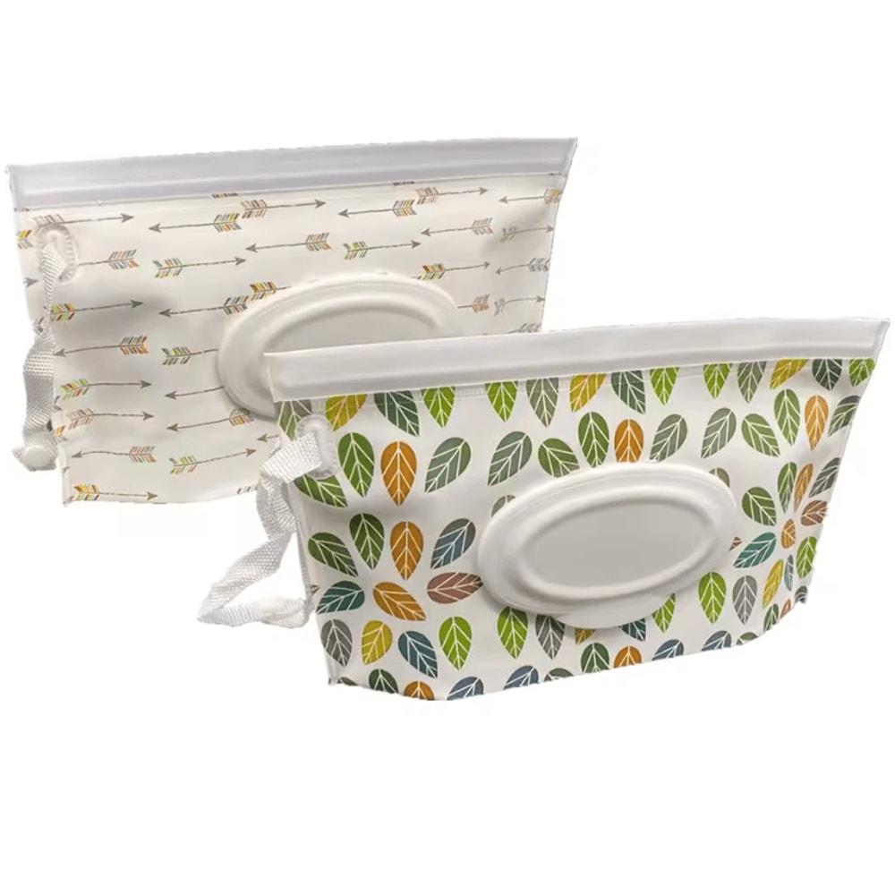 2Pack Portable Wet Wipes Dispenser Bags For Easy Hygienic Travel 3