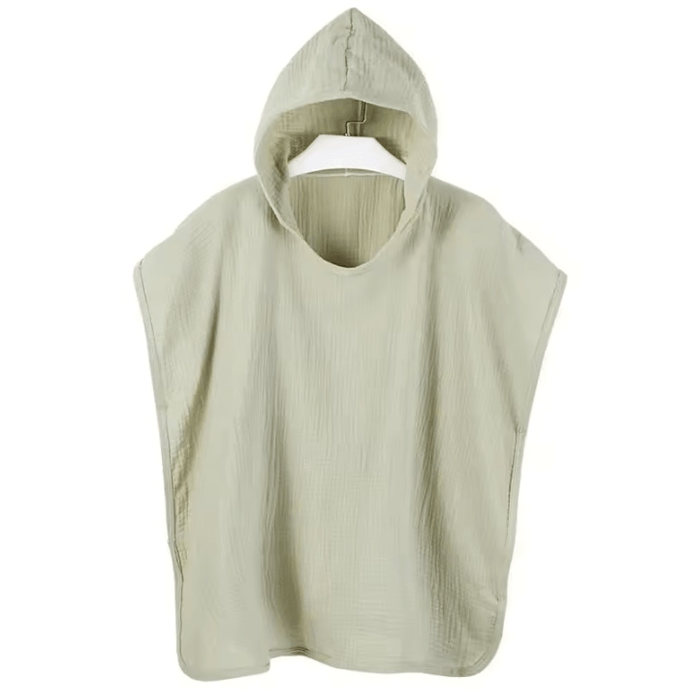 Soft Cotton Gauze Baby Hooded Bath Towel Poncho For Cozy Drying Comfort 5