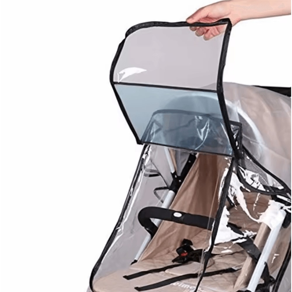Universal Waterproof Baby Stroller Rain Cover With Clear Wind Dust Protection 1