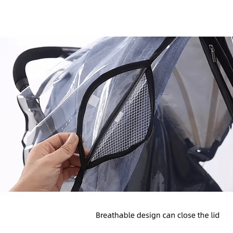 Universal Waterproof Baby Stroller Rain Cover With Clear Wind Dust Protection 2