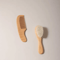 2PCS Natural Wooden Baby Hair Brush Comb Set With Soft Wool Bristles 2