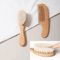 2PCS Natural Wooden Baby Hair Brush Comb Set With Soft Wool Bristles 3