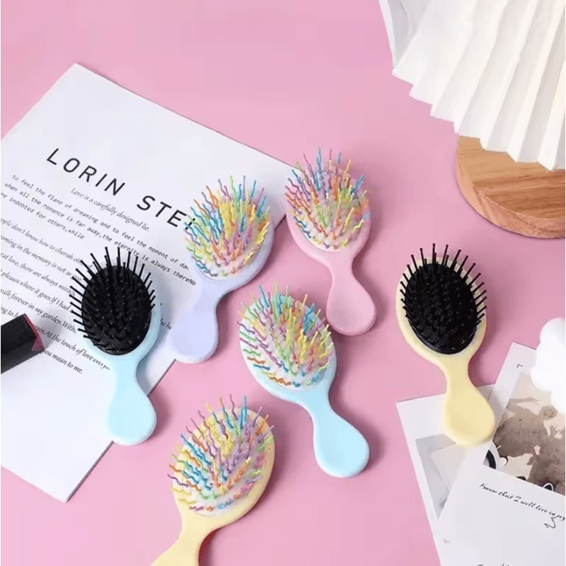 Cute Macaron Air Cushion Hair Comb For Kids Gentle Detangling Scalp Care 1