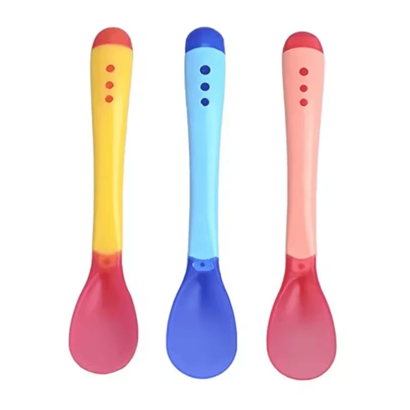 2in1 Temperature Sensing Baby Spoon Fork Set For Safe Feeding 1