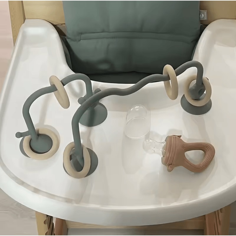 Colorful Montessori Silicone Bead Toy For Sensory Learning Early Development 0