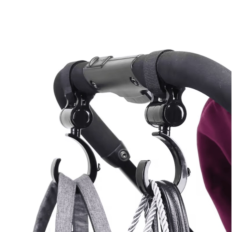 MultiPurpose Baby Stroller Hooks For Easy HandsFree Carrying 0