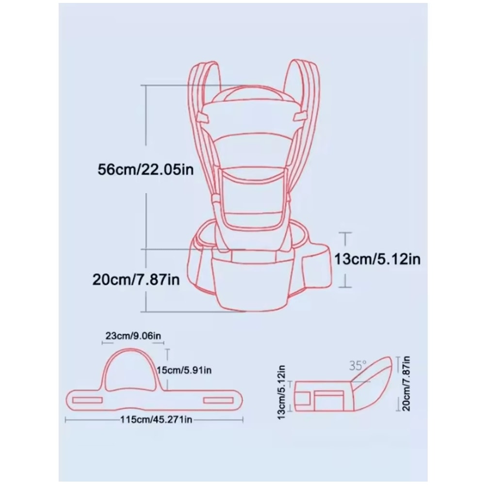 Ergonomic Baby Hip Seat Carrier With Adjustable Sling Support For Infants Toddlers 5