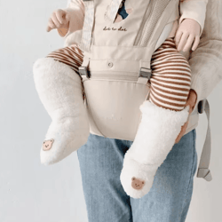 thick winter baby socks with anti-slip grip & knee-high warmth