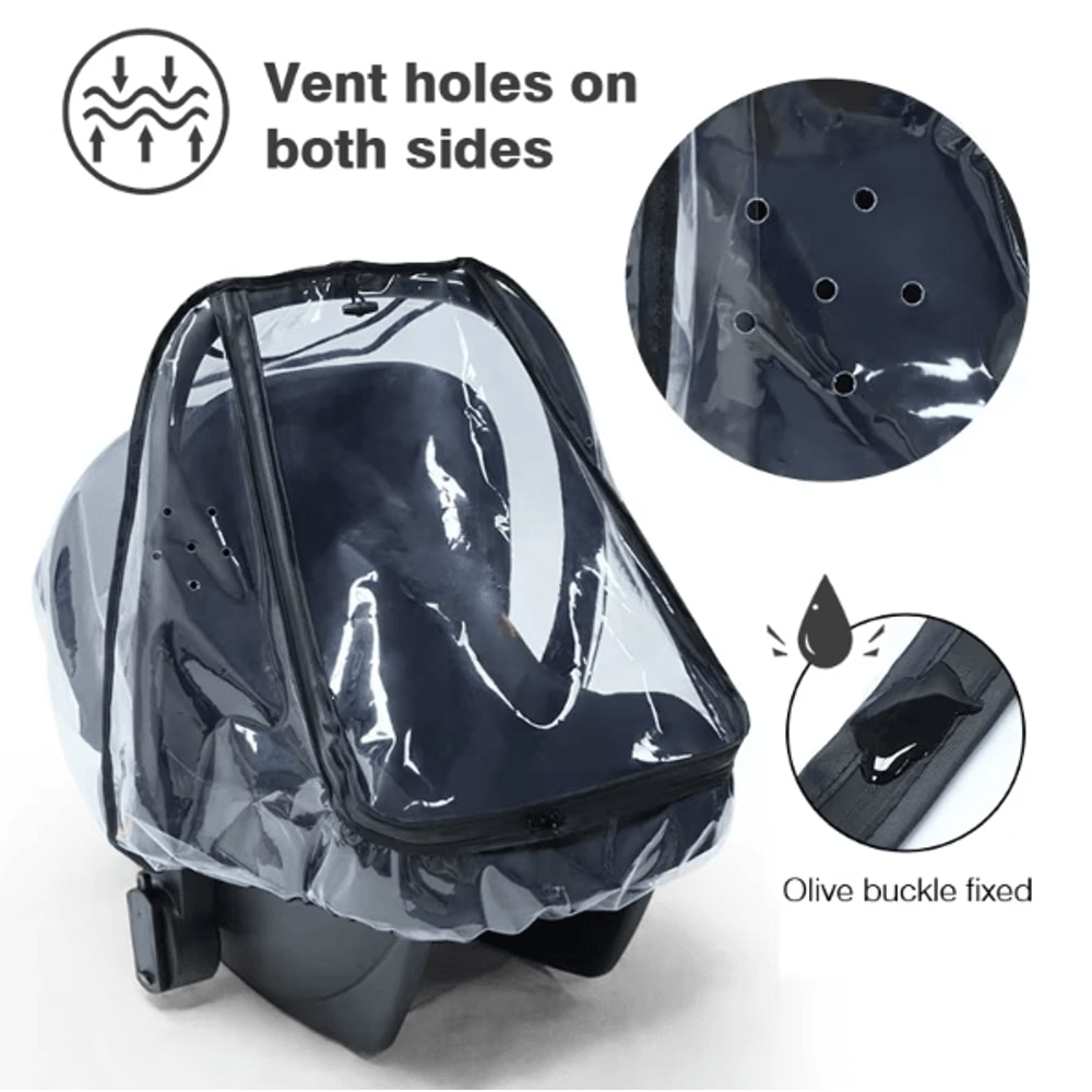 Universal Baby Stroller Rain Cover With Mosquito Net Protection 3