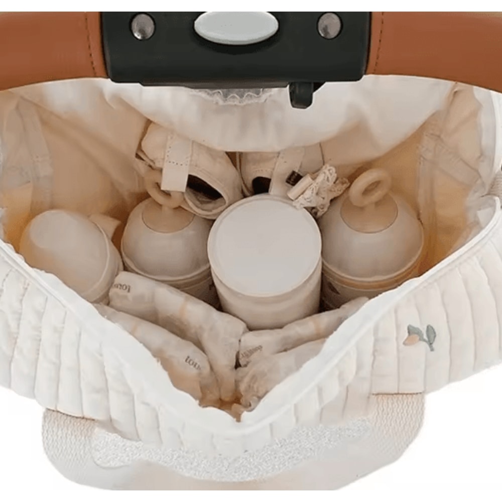 KoreanStyle Quilted Diaper Bag With Elegant Embroidery Large Storage 1