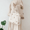 KoreanStyle Quilted Diaper Bag With Elegant Embroidery Large Storage 6