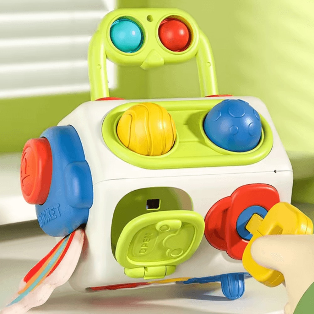 Montessori Busy Cube Sensory Learning Toy For Toddlers 1