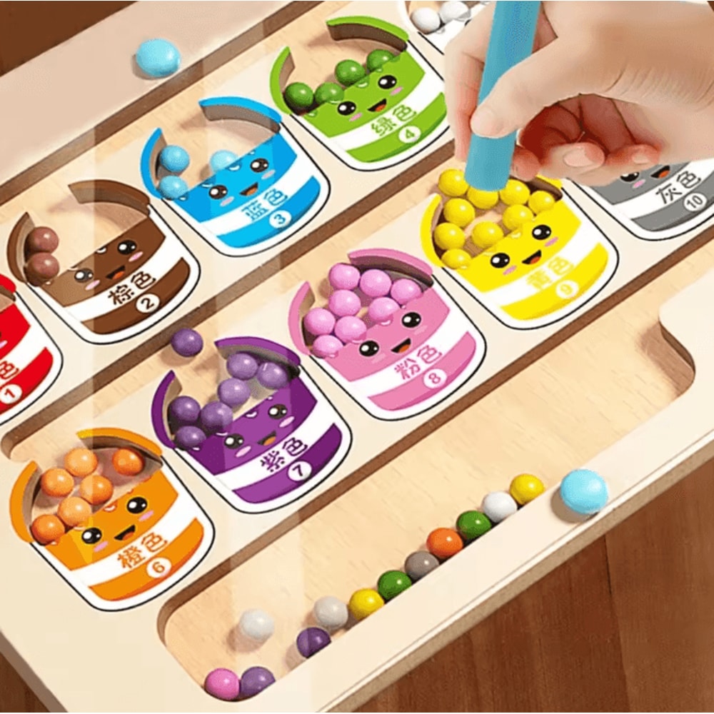 Montessori Magnetic Maze Board For Color Sorting Fine Motor Skills 1
