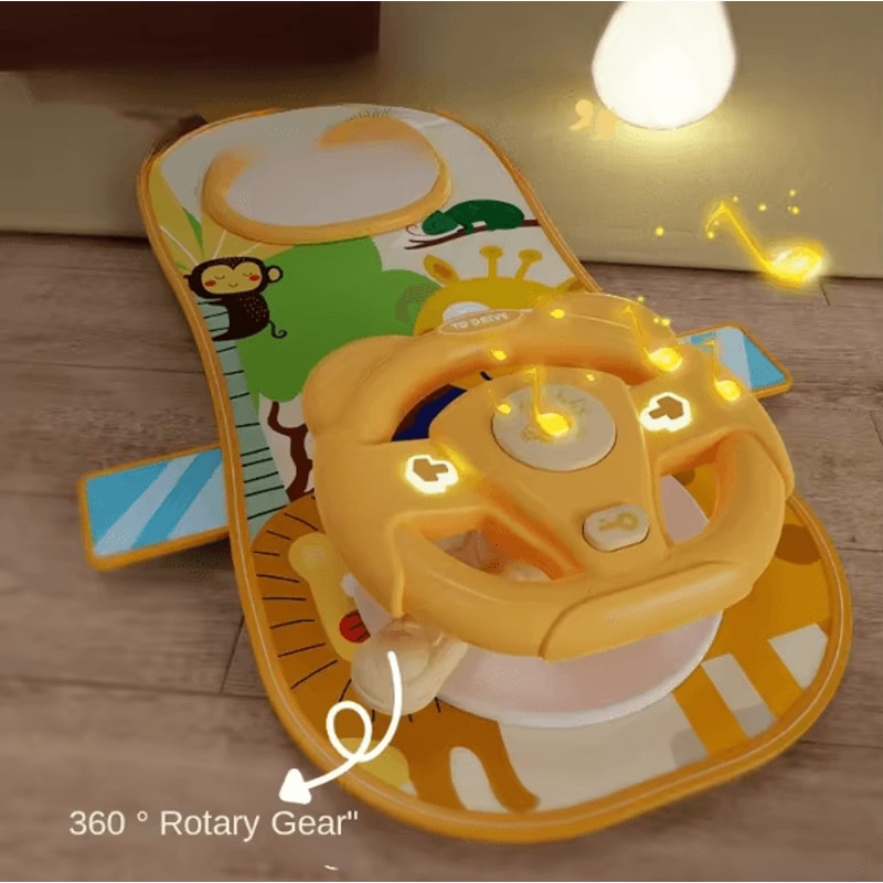 Interactive Baby Steering Wheel Toy With Lights Sounds Driving Fun 3
