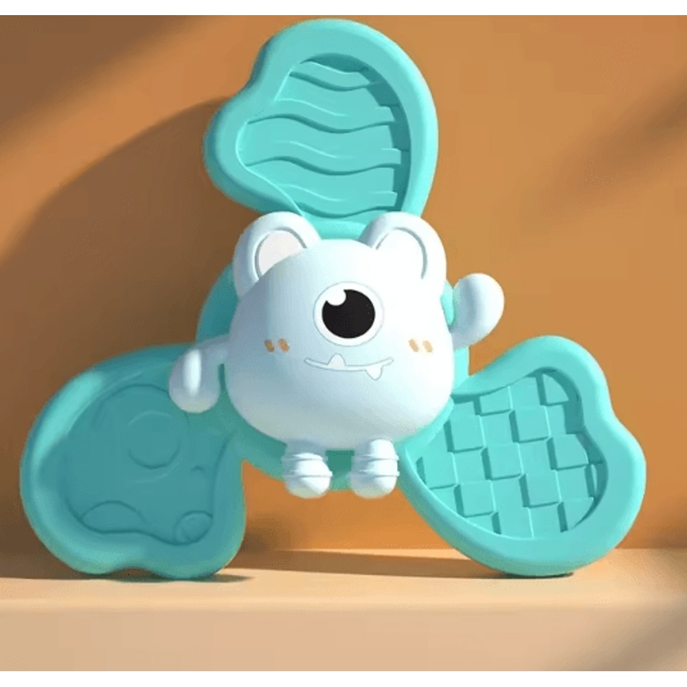 Interactive Baby Bath Toy With Spinning Water Wheel Suction Cup 4