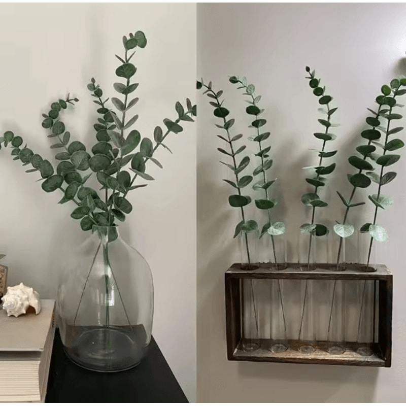 Artificial Eucalyptus Leaves Stems For Elegant Home Event Decor 0