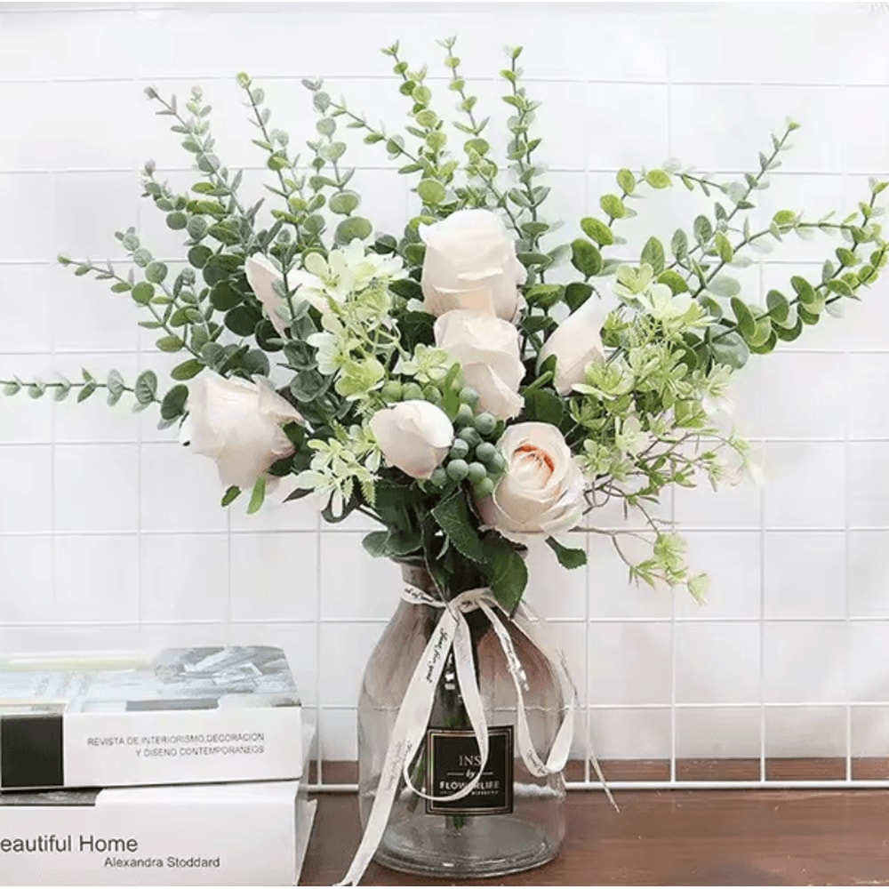 Artificial Eucalyptus Leaves Stems For Elegant Home Event Decor 1