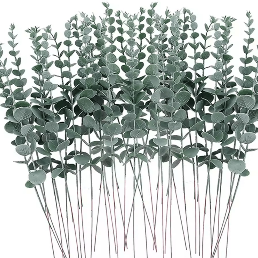 Artificial Eucalyptus Leaves Stems For Elegant Home Event Decor 3