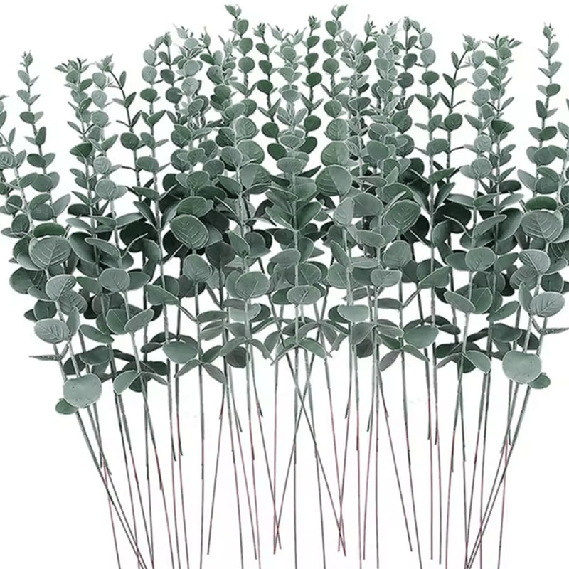 Artificial Eucalyptus Leaves Stems For Elegant Home Event Decor 3