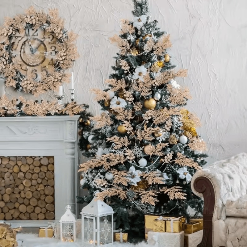 10PCS Glitter Christmas Berry Stems For Festive DIY Decor Arrangements 1