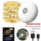 4in1 LED Camping String Lights With Retractable Reel USB Recharge 7