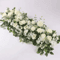 Luxury White Rose Pampas Grass Flower Row For Elegant Wedding Decor 5