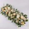 Luxury White Rose Pampas Grass Flower Row For Elegant Wedding Decor 7