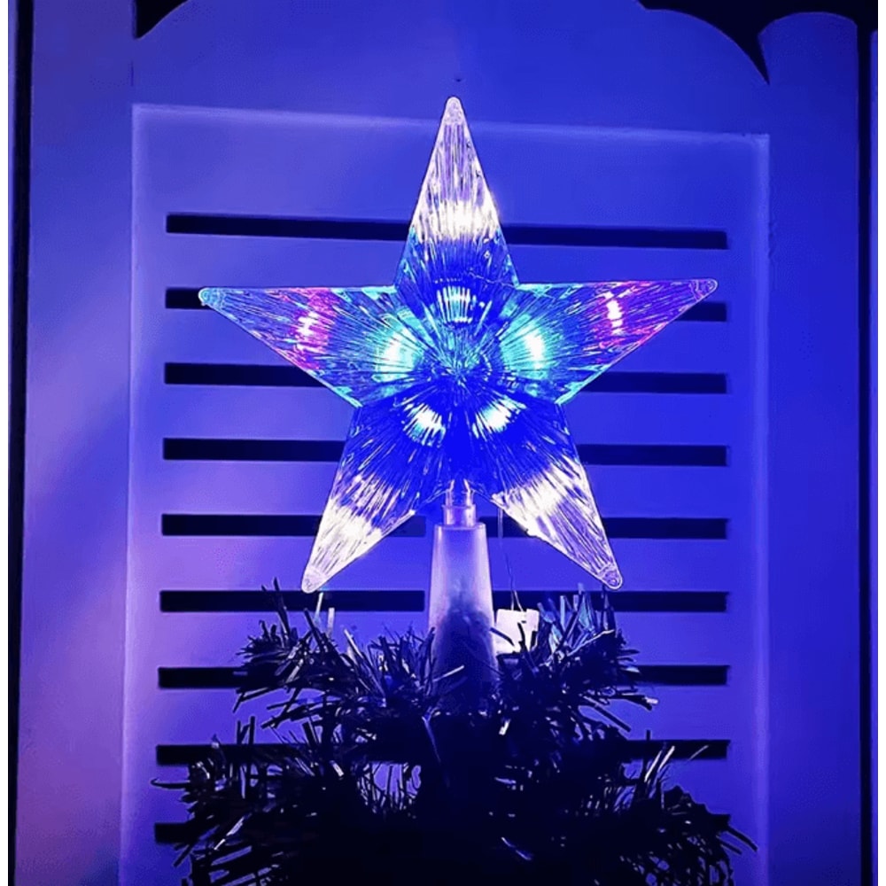 LED Christmas Tree Topper Star With Glowing Light Effect 2