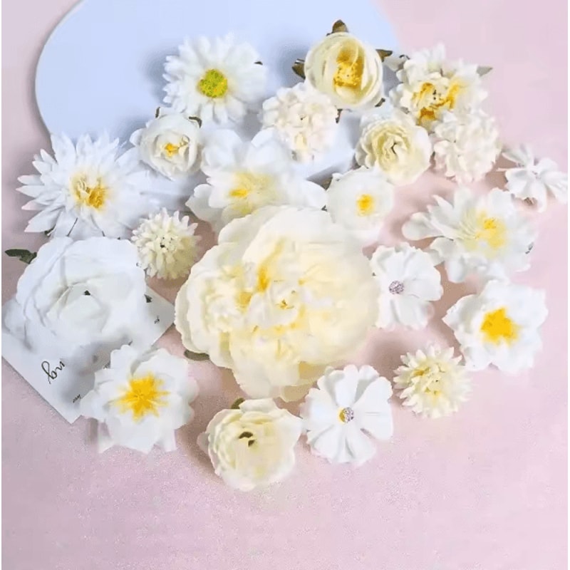 Mixed Artificial Silk Rose Flower Set For DIY Bouquets Decor 5