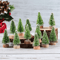 Mini Sisal Christmas Tree Tabletop Decor With Wooden Base 1
