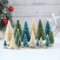 Mini Sisal Christmas Tree Tabletop Decor With Wooden Base 2