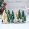 Mini Sisal Christmas Tree Tabletop Decor With Wooden Base 2