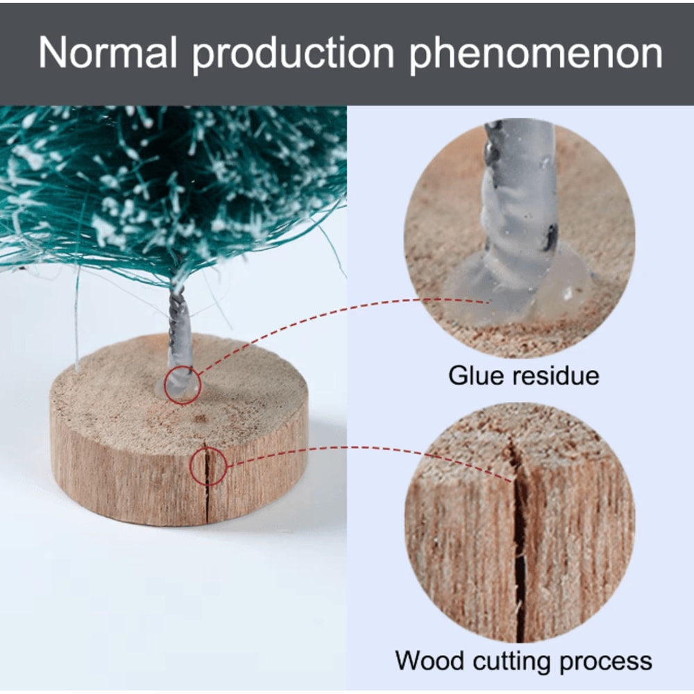 Mini Sisal Christmas Tree Tabletop Decor With Wooden Base 3