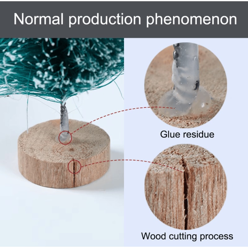 Mini Sisal Christmas Tree Tabletop Decor With Wooden Base 3