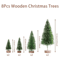 Mini Sisal Christmas Tree Tabletop Decor With Wooden Base 6
