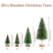 Mini Sisal Christmas Tree Tabletop Decor With Wooden Base 6