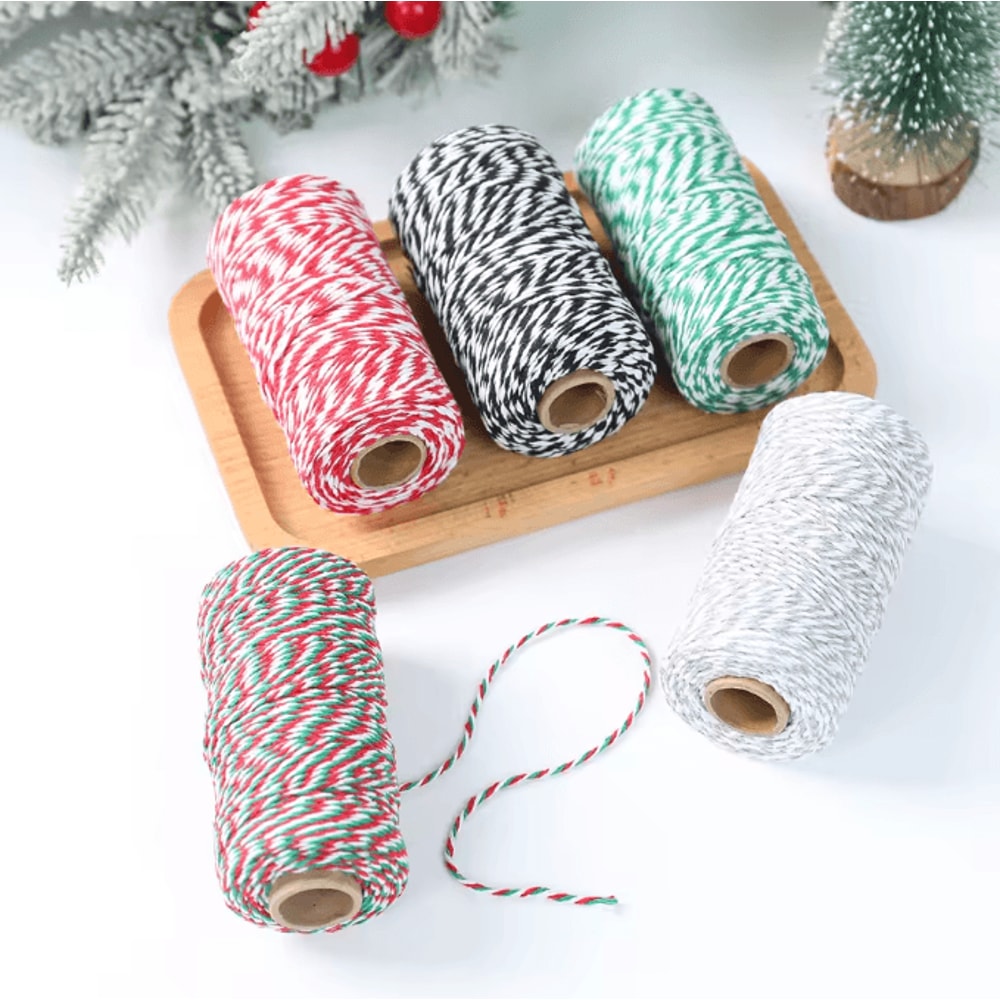 Festive Christmas Baker Twine String For Gift Wrapping DIY Decor 4