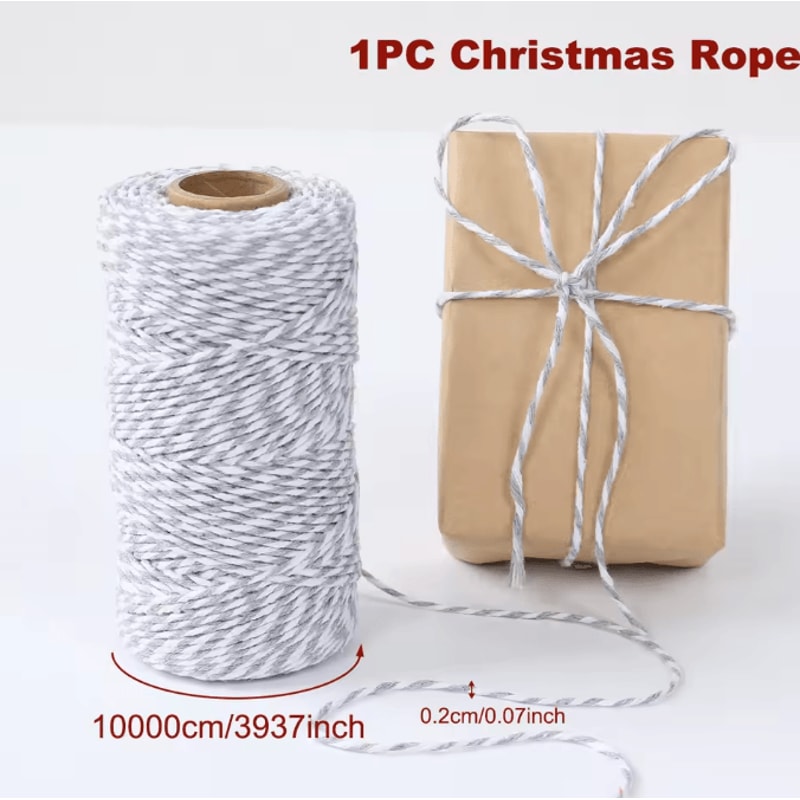 Festive Christmas Baker Twine String For Gift Wrapping DIY Decor 5