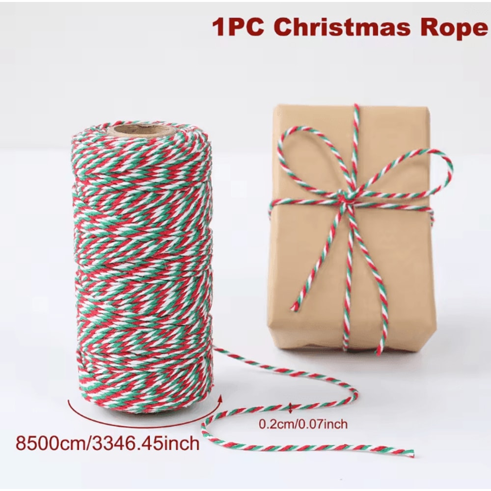 Festive Christmas Baker Twine String For Gift Wrapping DIY Decor 9