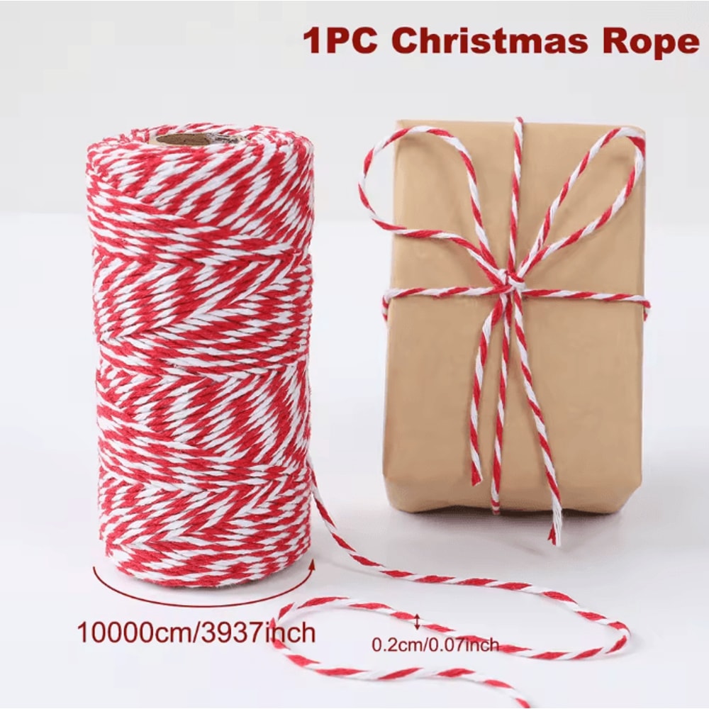 Festive Christmas Baker Twine String For Gift Wrapping DIY Decor 6