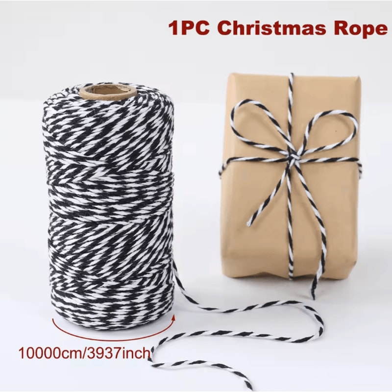 Festive Christmas Baker Twine String For Gift Wrapping DIY Decor 8