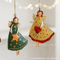 Vintage Wooden Angel Hanging Ornaments Set For Classic Christmas Decor 2